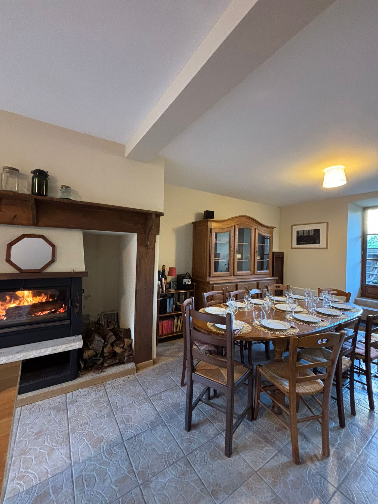 Séjour avec cheminée